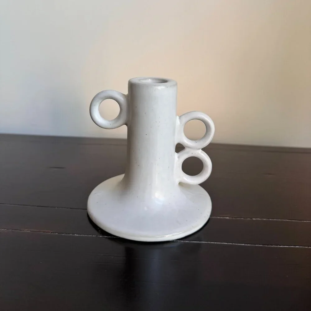 NWT Creative Co-Op Stoneware Taper Holder - Picture 3 of 9